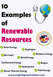 2 examples of renewable resources